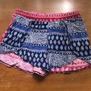 Flowy multi-pattern/multi-color shorts